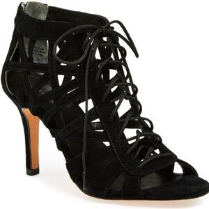 ❤️3 for$10❤️ Pour La Victoire Black Lace-Up Heels